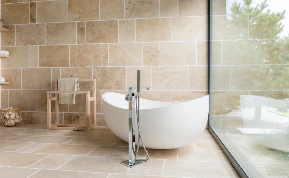 close up remodeled minimalist bathroom